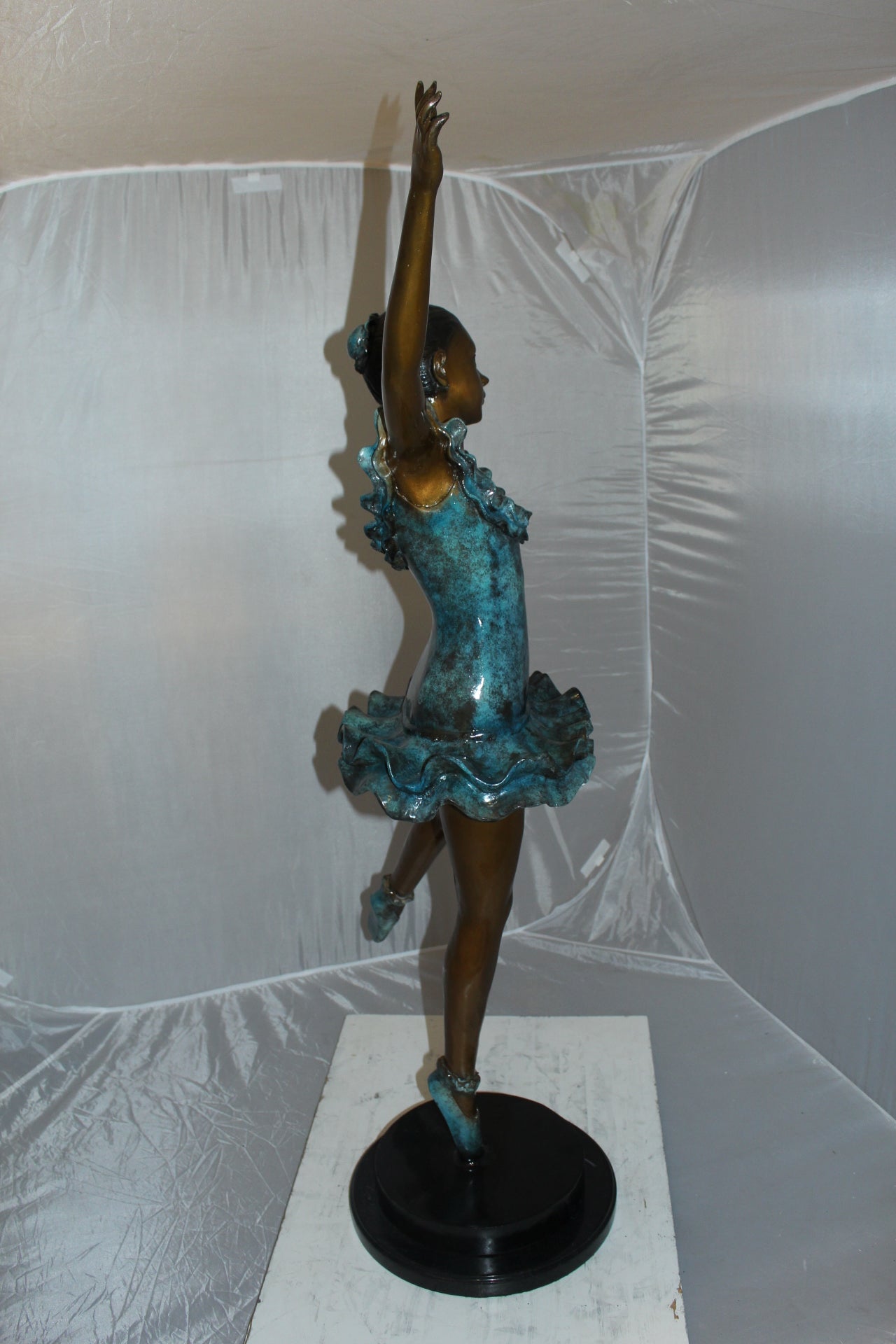 Ballerina Bronze Statue Bronze Statue -  Size: 34"L x 15"W x 46"H. 