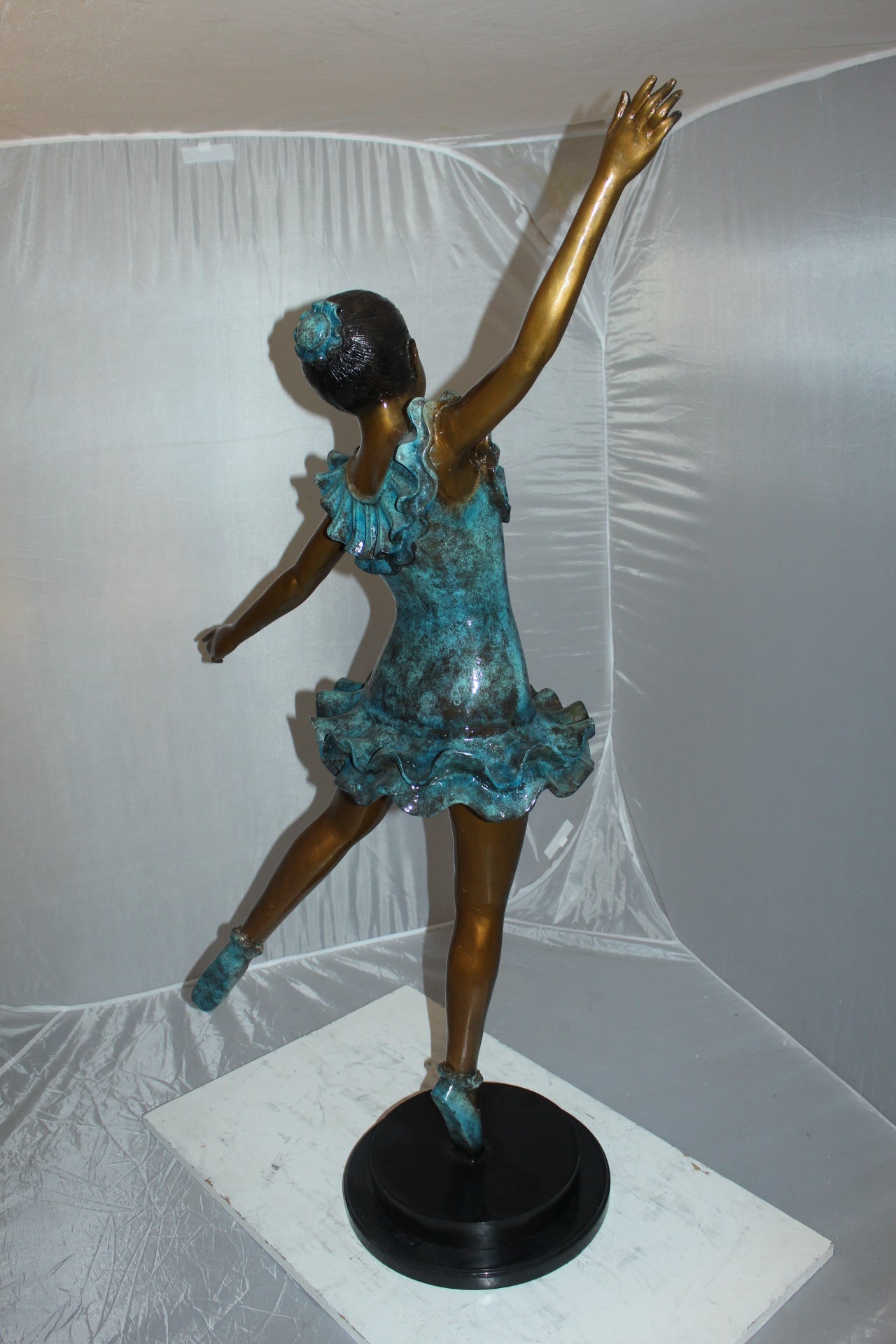 Ballerina Bronze Statue Bronze Statue -  Size: 34"L x 15"W x 46"H. 