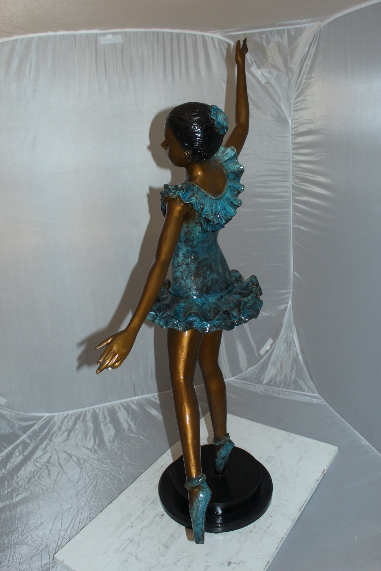 Ballerina Bronze Statue Bronze Statue -  Size: 34"L x 15"W x 46"H. 