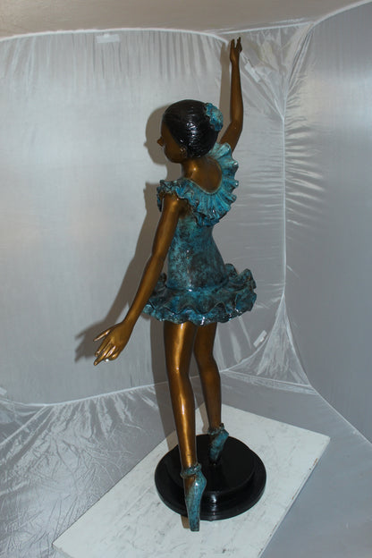 Ballerina Bronze Statue Bronze Statue -  Size: 34"L x 15"W x 46"H. 