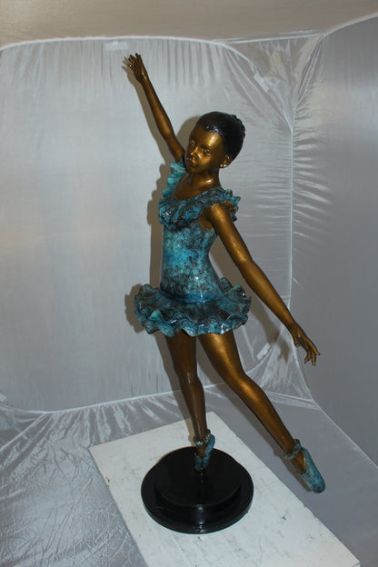 Ballerina Bronze Statue Bronze Statue -  Size: 34"L x 15"W x 46"H. 