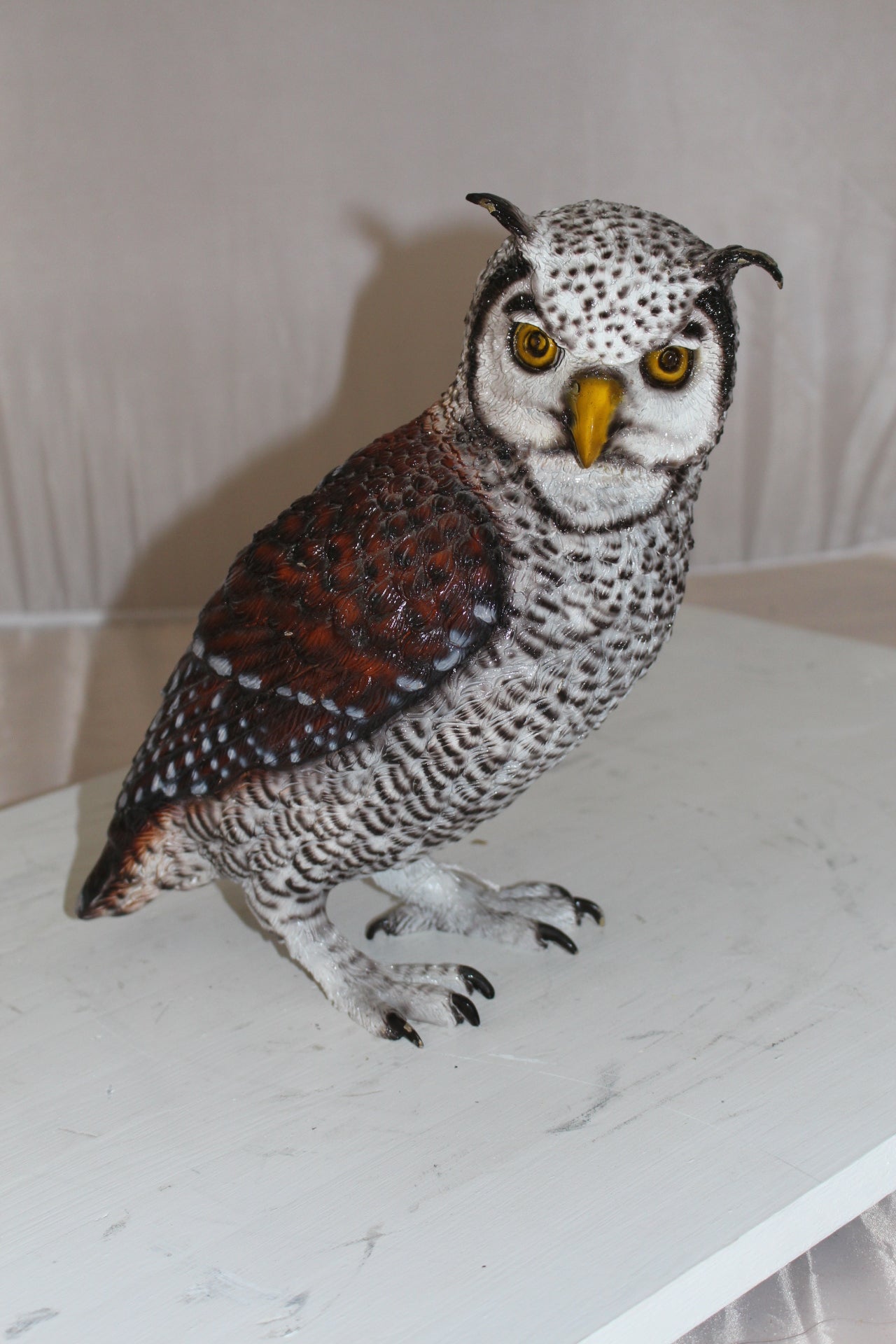 Owl Bronze Statue -  Size: 12"L x 6"W x 12"H. 