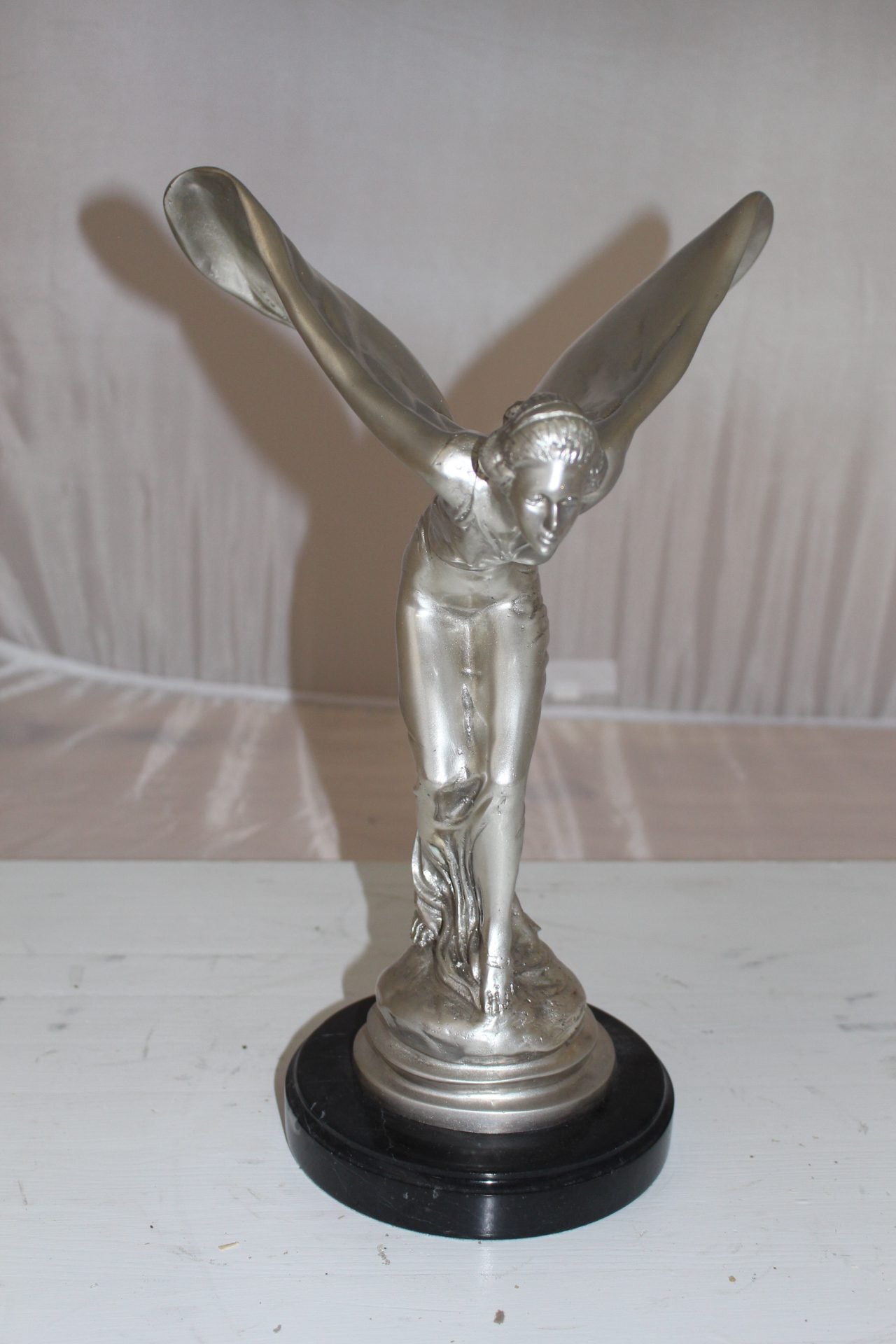 Rolls Royce -Small Bronze Statue -  Size: 9"L x 9"W x 14"H. 