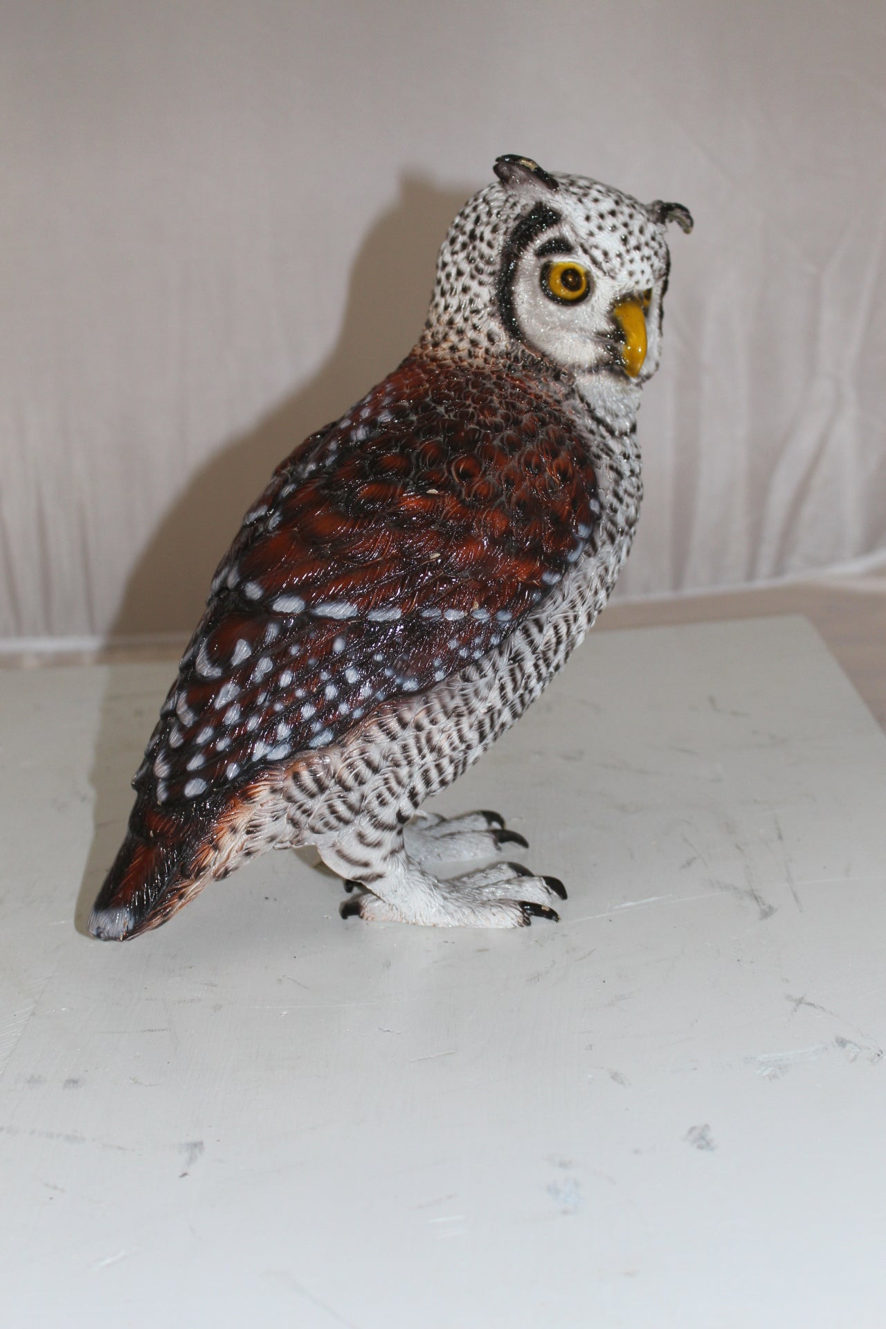 Owl Bronze Statue -  Size: 12"L x 6"W x 12"H. 