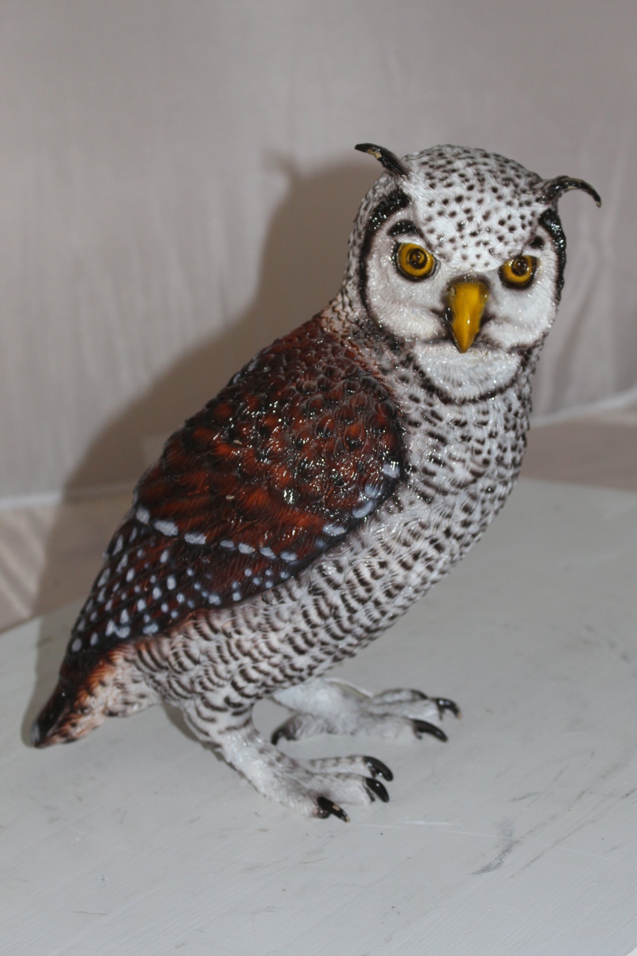 Owl Bronze Statue -  Size: 12"L x 6"W x 12"H. 