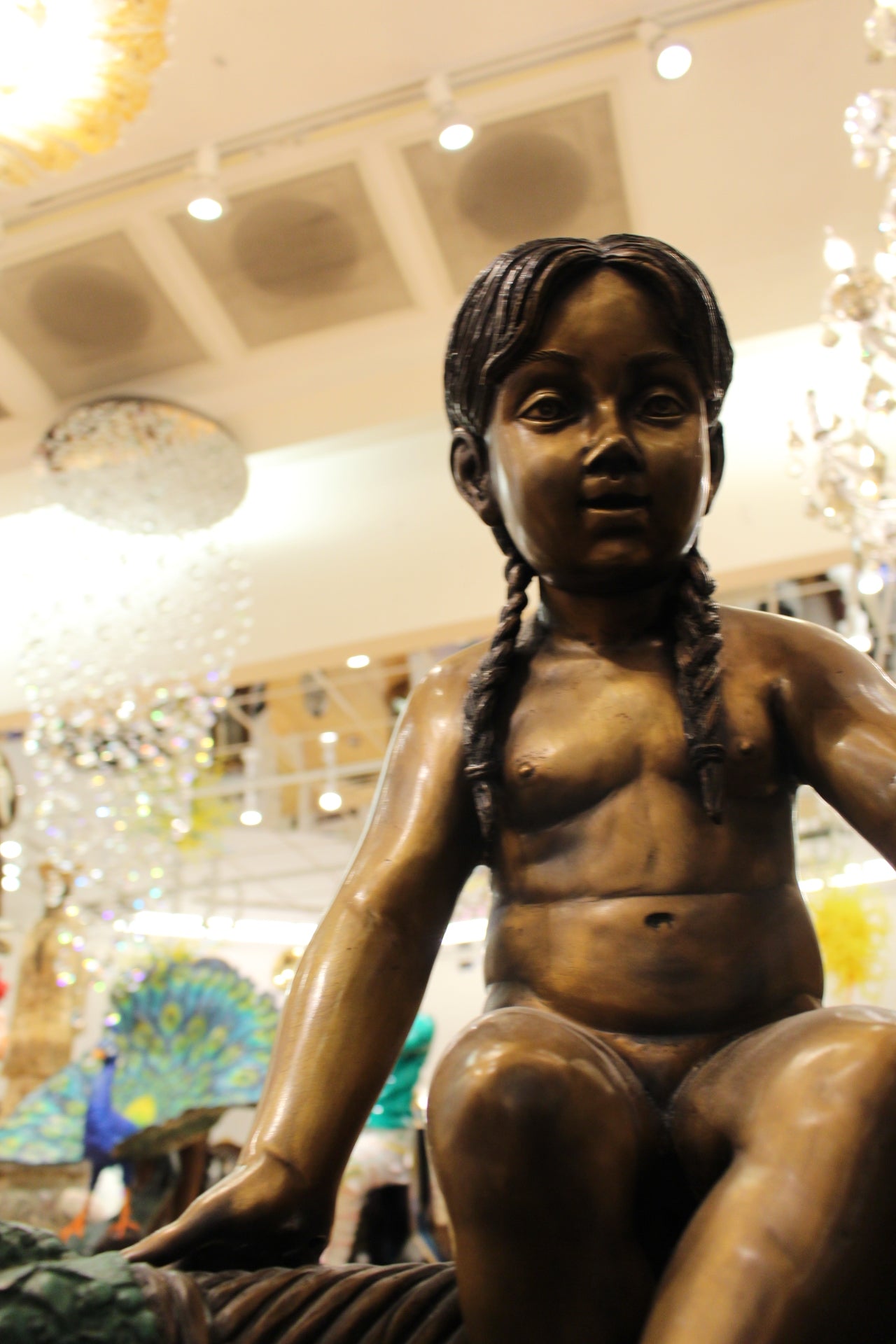 Kids Playing in Fountain Bronze Statue -  Size: 38"L x 32"W x 45"H. 