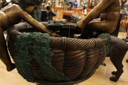 Kids Playing in Fountain Bronze Statue -  Size: 38"L x 32"W x 45"H. 