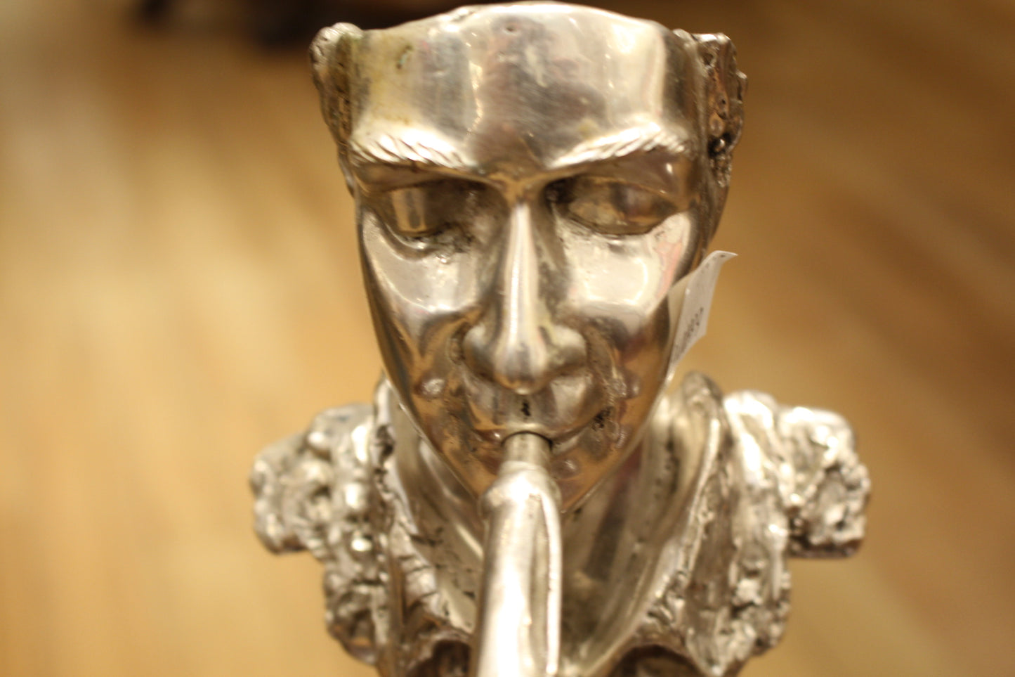 Man Playing Trombone Bronze Statue -  Size: 8"L x 5"W x 14"H. 