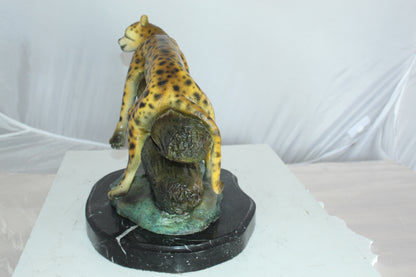 Resting Tiger Bronze Statue -  Size: 16"L x 12"W x 13"H.