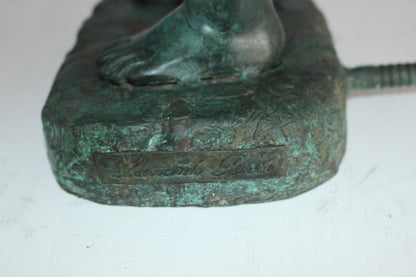 Boy with Sponge Bronze Statue -  Size: 8"L x 9"W x 22"H. 