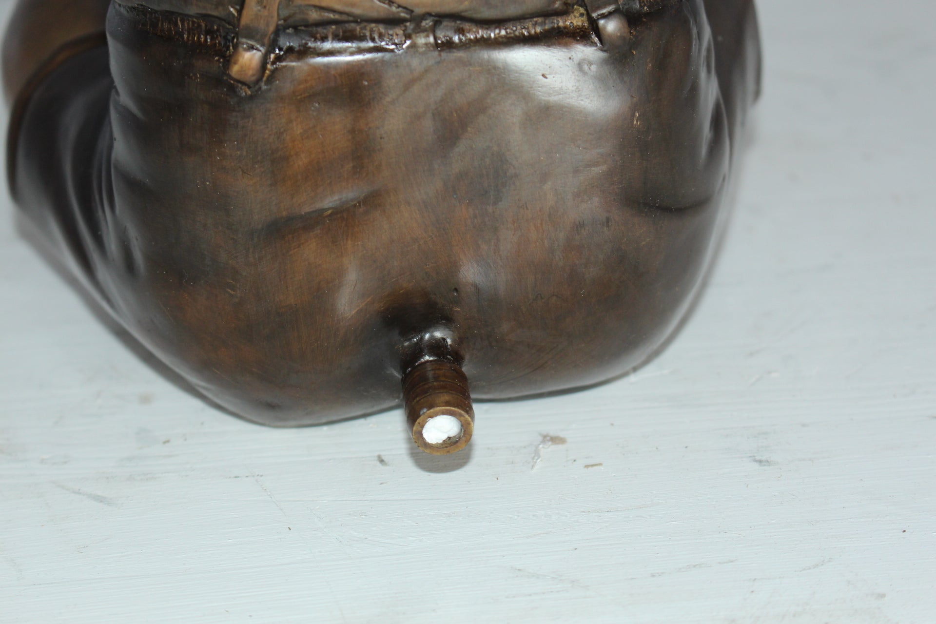Boy with Flute fountain bronze statue -  Size: 7"L x 11"W x 14"H. 