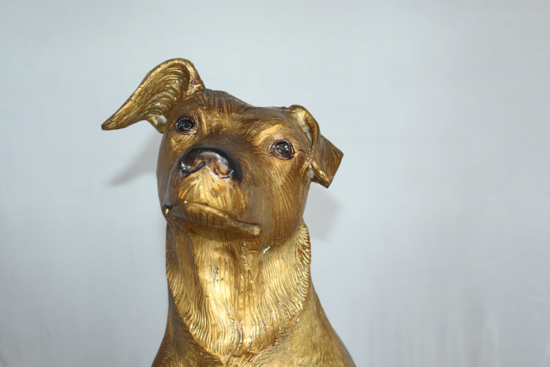Jack Russell Dog Bronze Statue -  Size: 22"L x 8"W x 20"H. 