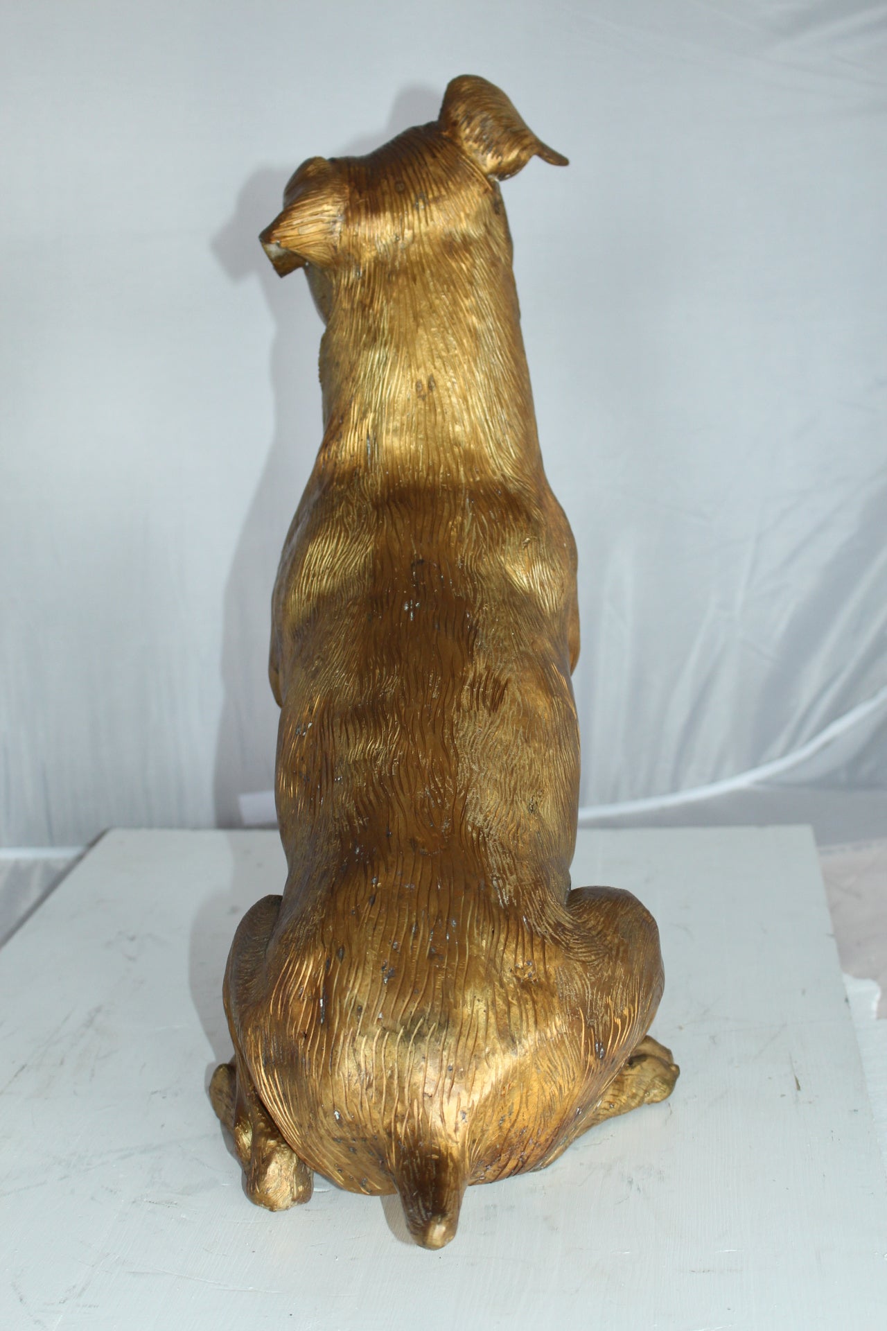 Jack Russell Dog Bronze Statue -  Size: 22"L x 8"W x 20"H. 