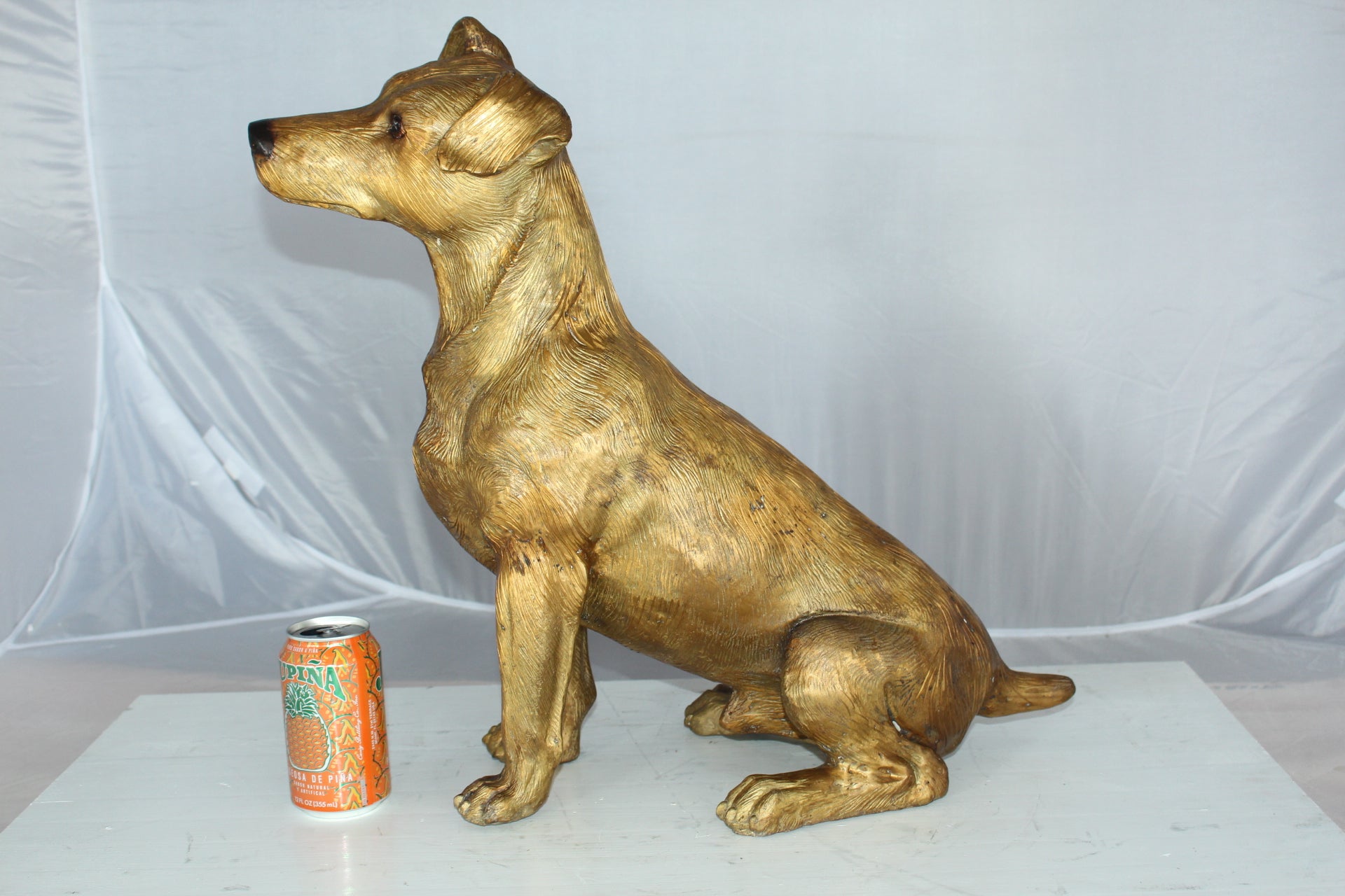 Jack Russell Dog Bronze Statue -  Size: 22"L x 8"W x 20"H. 