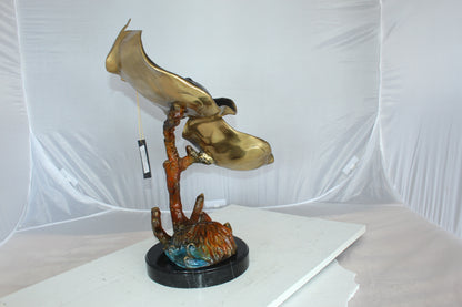  Two Manta Ray Raging Bronze Statue -  Size: 17"L x 12"W x 22"H. 