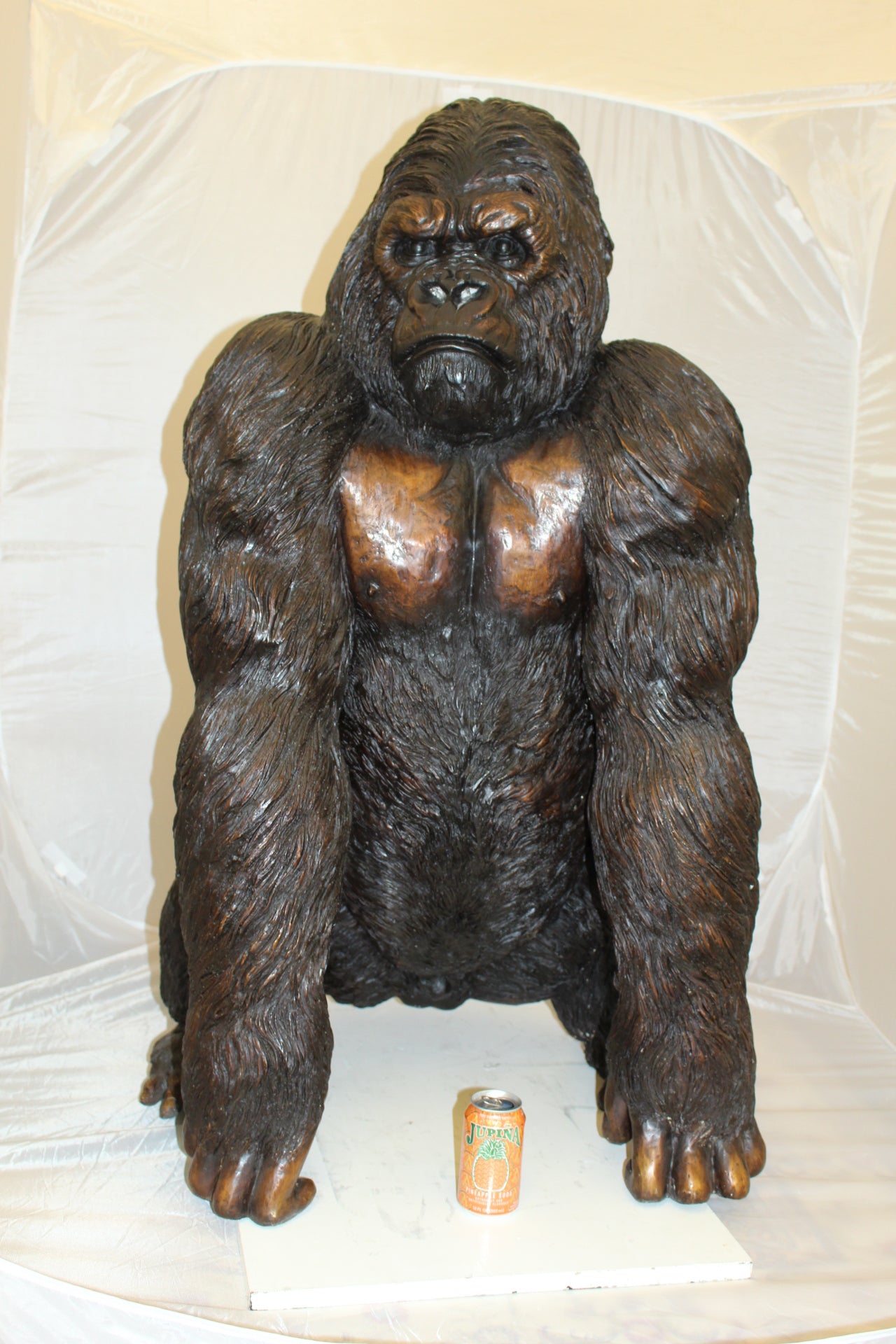 King Kong Bronze Statue -  Size: 32"L x 28"W x 49"H. 