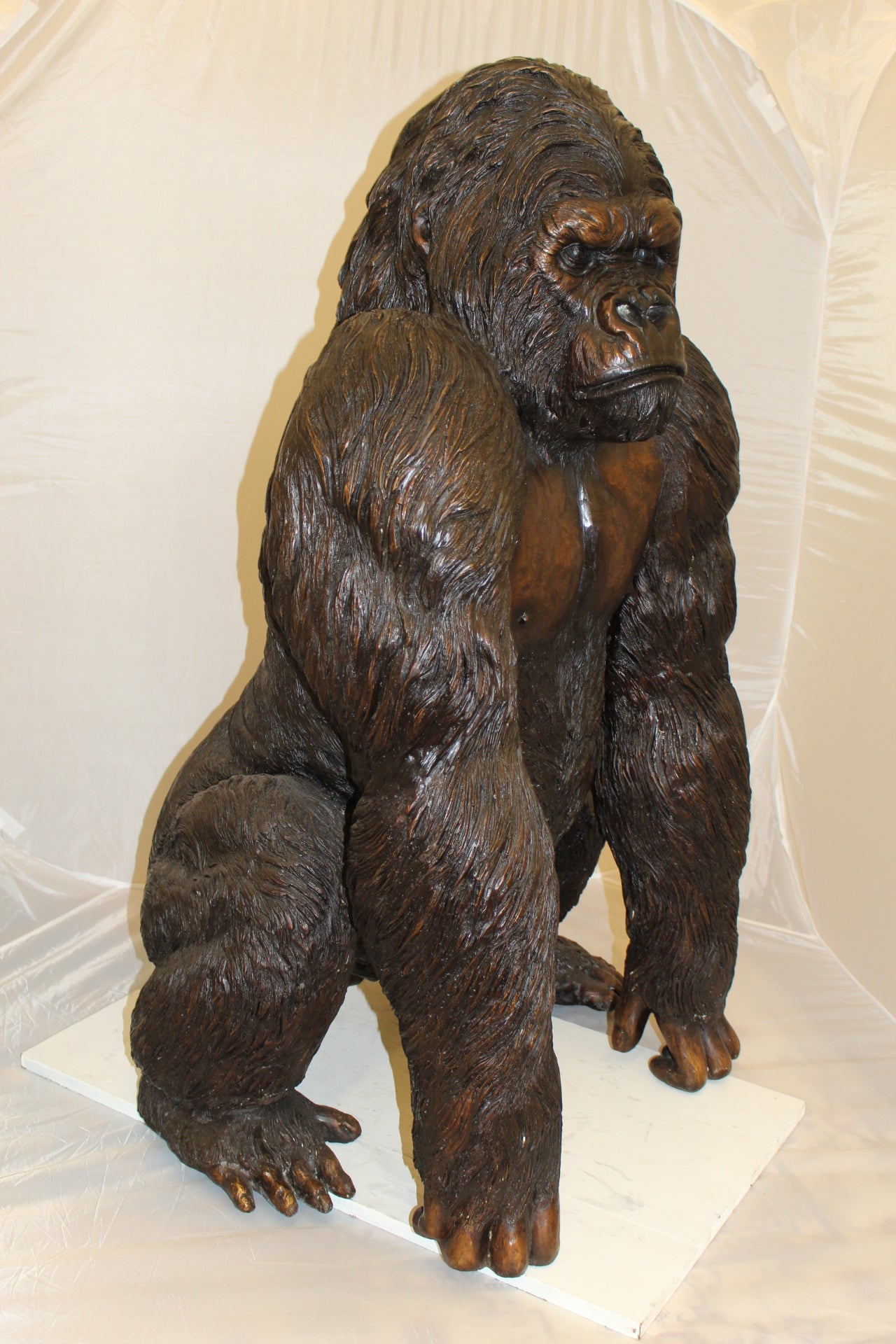 King Kong Bronze Statue -  Size: 32"L x 28"W x 49"H. 