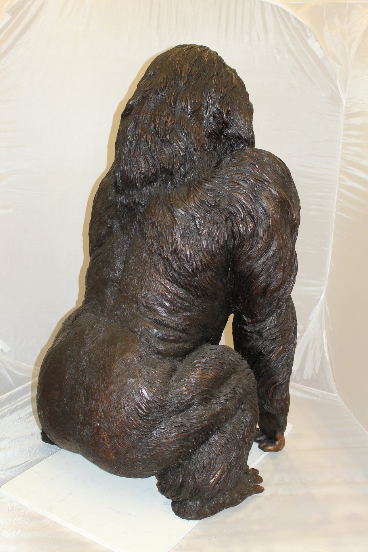 King Kong Bronze Statue -  Size: 32"L x 28"W x 49"H. 