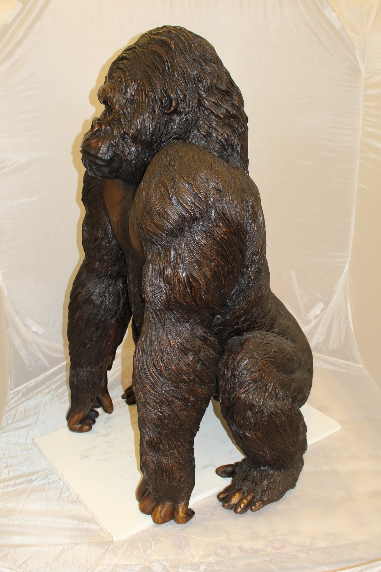 King Kong Bronze Statue -  Size: 32"L x 28"W x 49"H. 