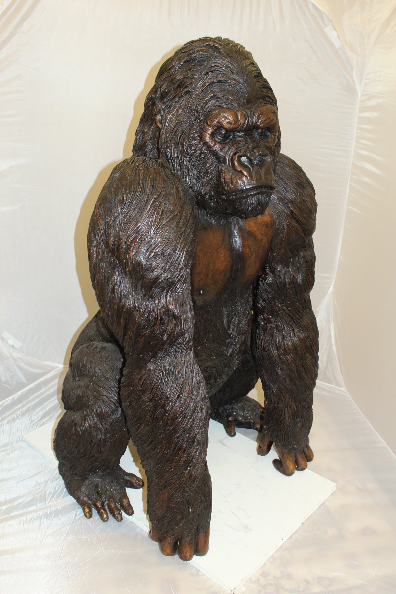 King Kong Bronze Statue -  Size: 32"L x 28"W x 49"H. 