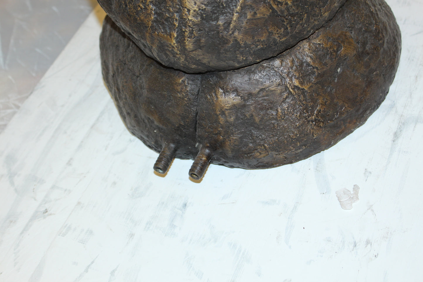 Horse on a Rock Fountain Bronze Statue -  Size: 20"L x 18"W x 56"H. 