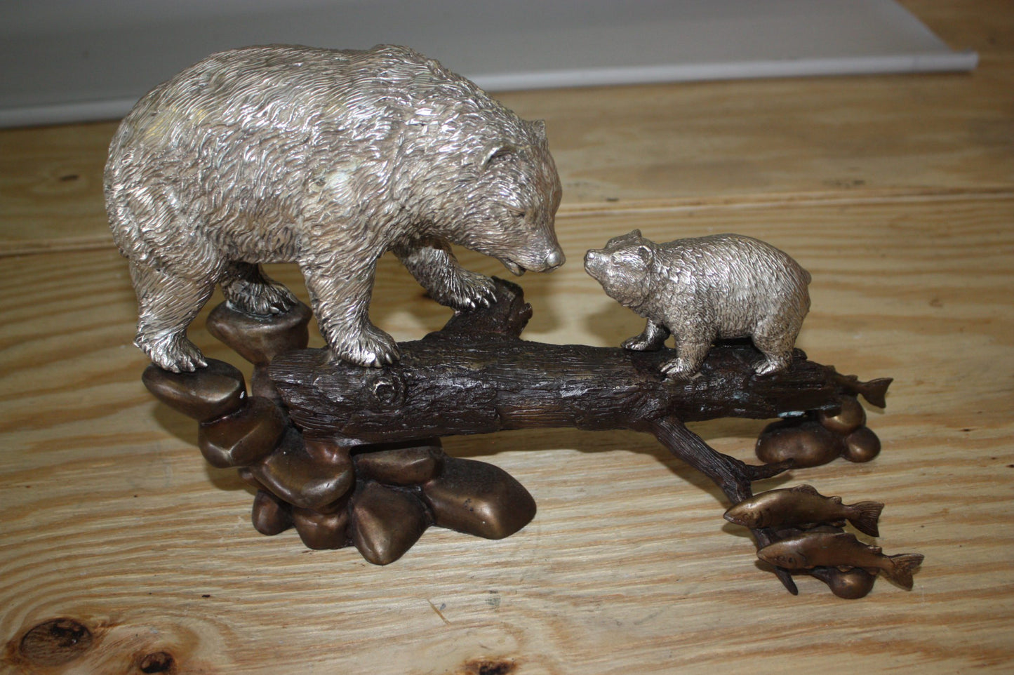 Family bear  - Bronze Statue -  Size: 15"L x 6"W x 9"H. 