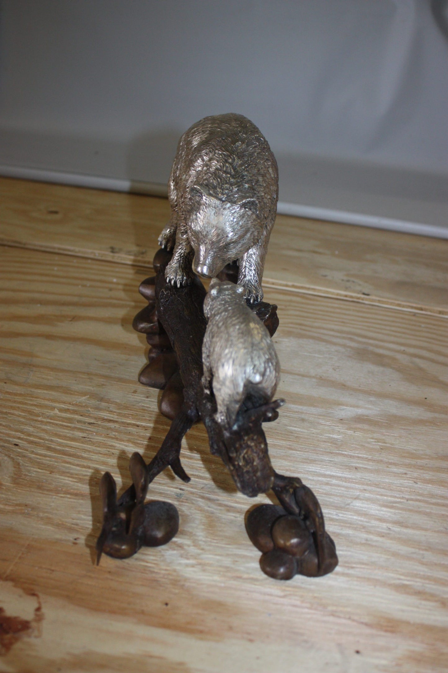 Family bear  - Bronze Statue -  Size: 15"L x 6"W x 9"H. 