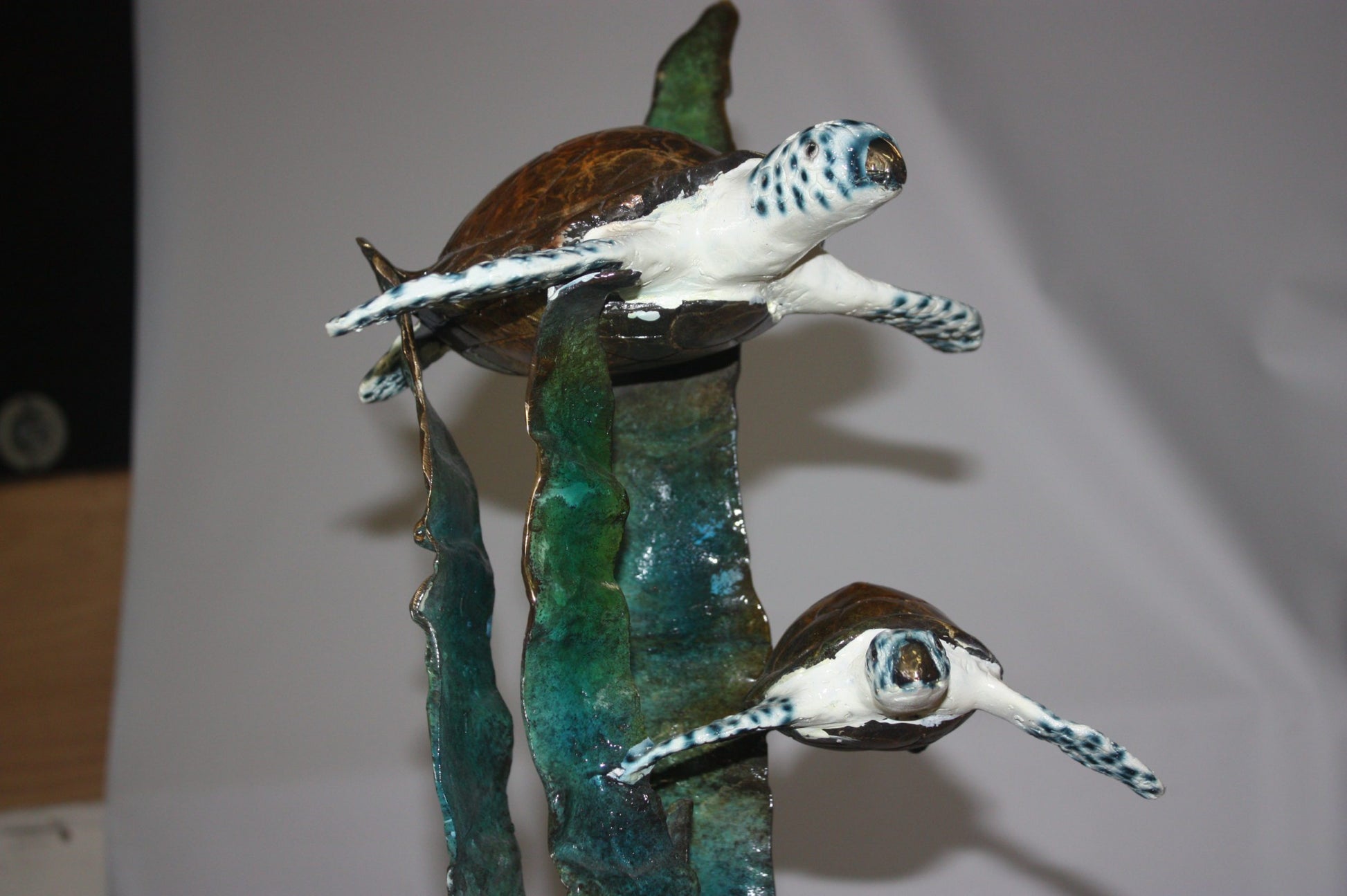 Three turtles  - Bronze Statue -  Size: 17"L x 12"W x 28"H. 
