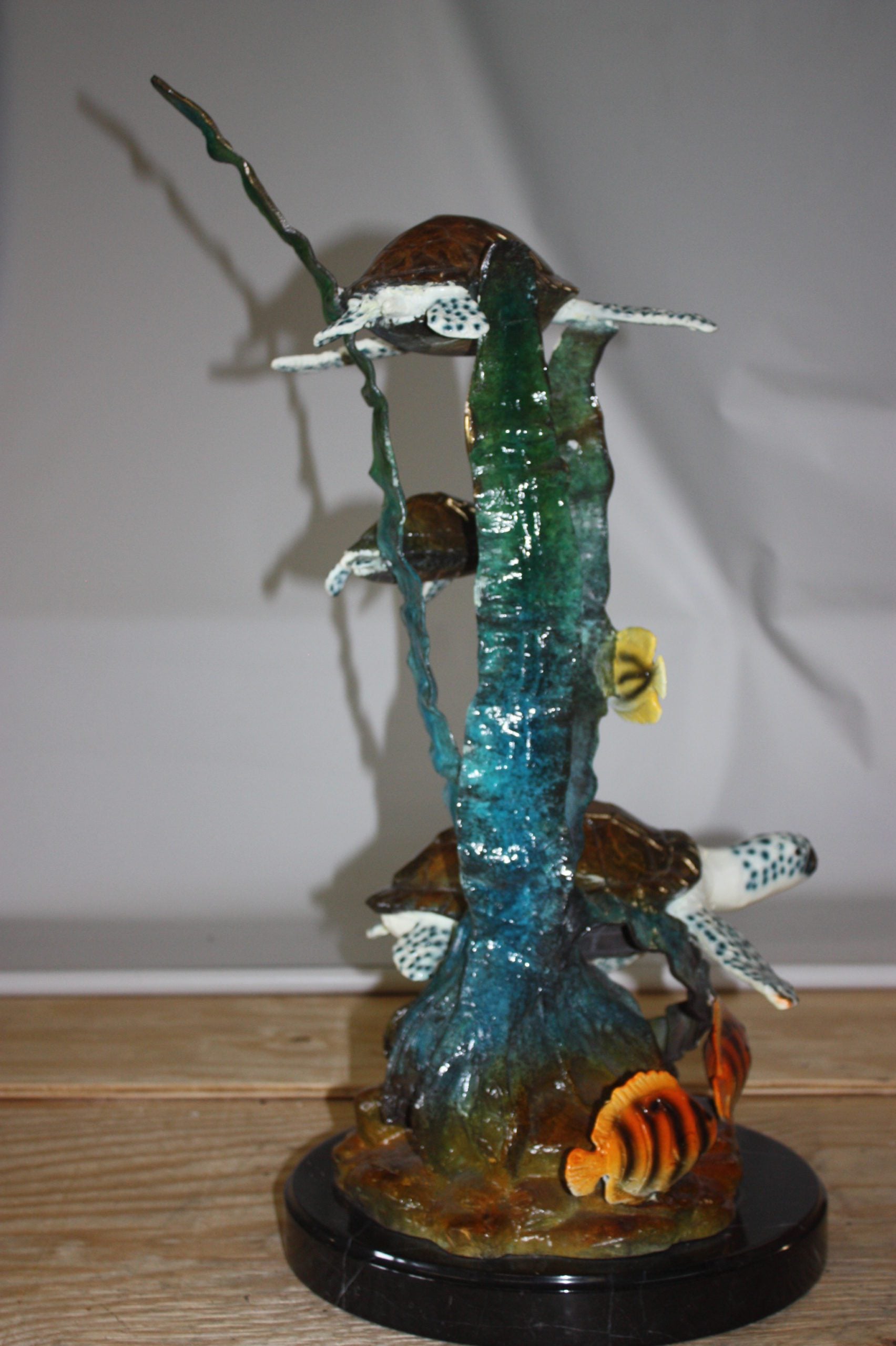 Three turtles  - Bronze Statue -  Size: 17"L x 12"W x 28"H. 