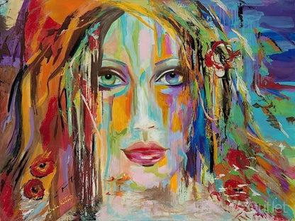 Forever Young by D. Kantor - Embellished Giclee -  Size: 48"L x 36"W x 2"H.