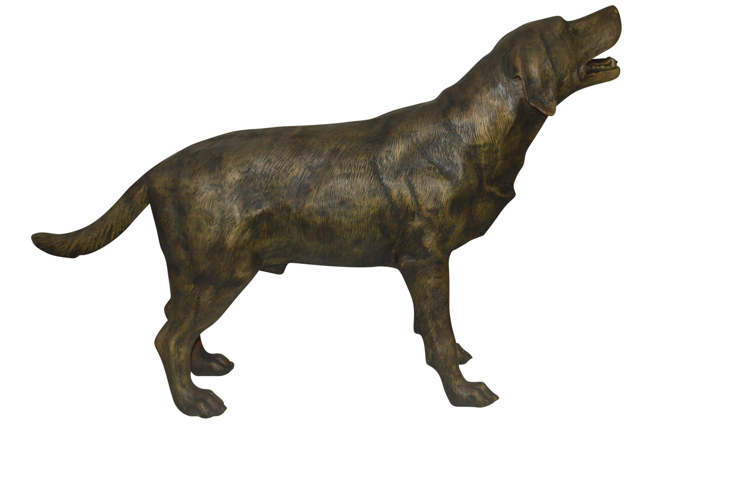 Labrador Retriever Bronze Statue -  Size: 12"L x 50"W x 31"H. 