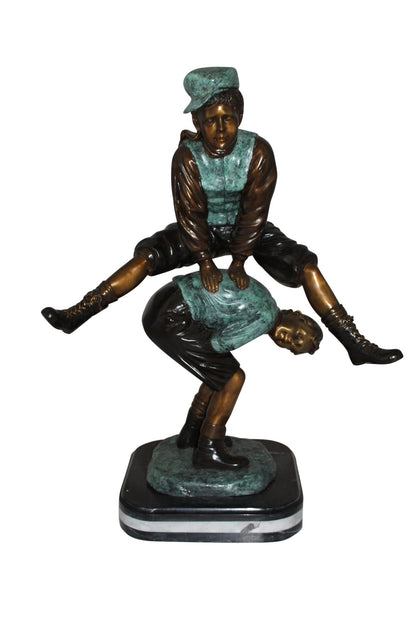 Leapfrog - large Bronze Statue -  Size: 26"L x 14"W x 34"H. 