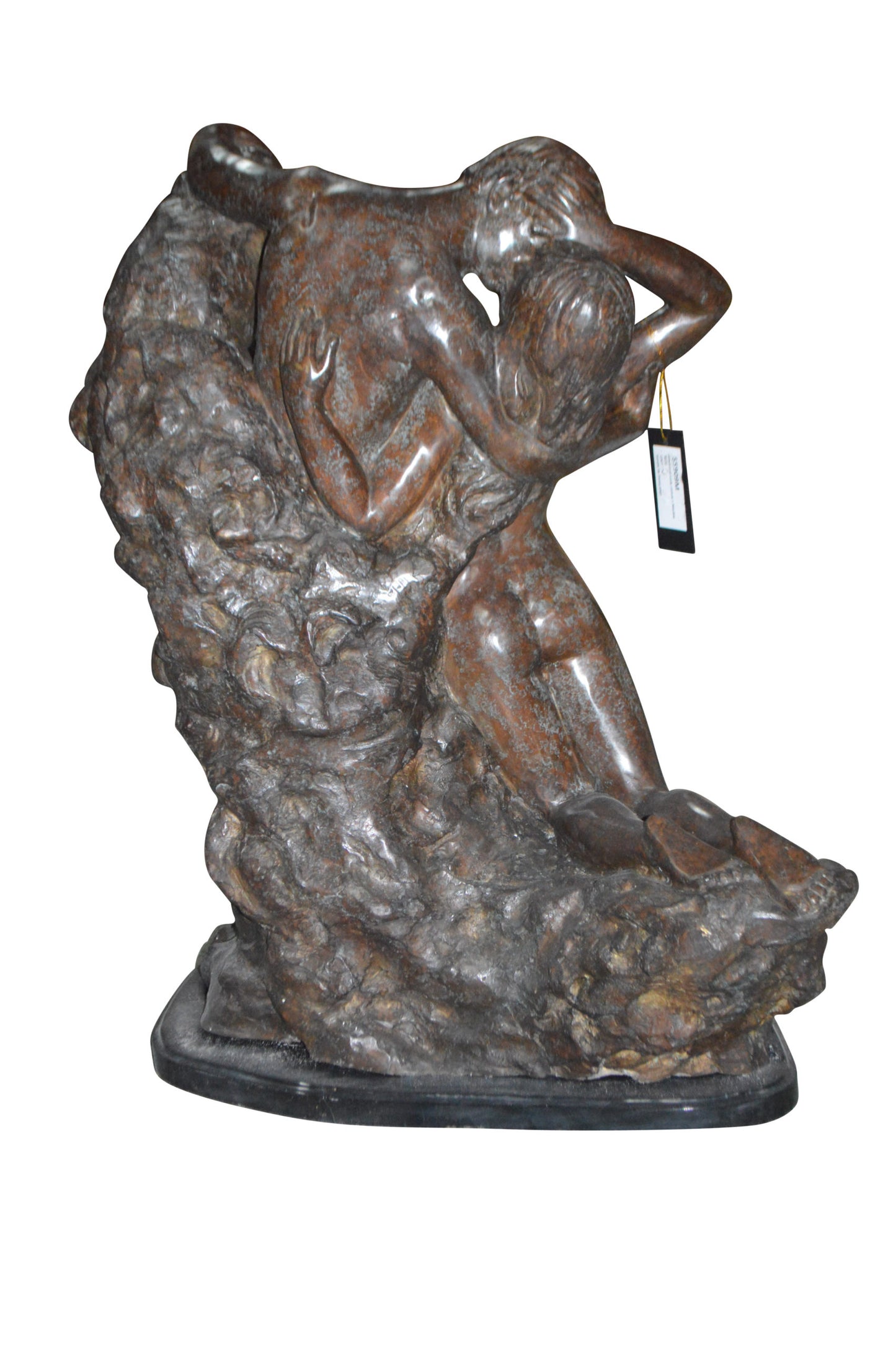 Lovers replica by Rodin Bronze Statue -  Size: 28"L x 18"W x 32"H.