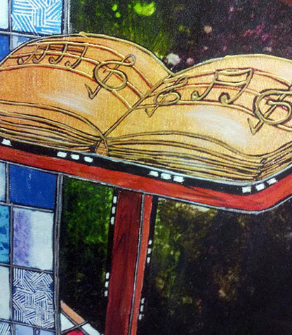 Casa de la musica, limited edition giclee on canvas by Yonda, 36x48 Framed