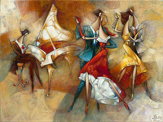 Dance All Night 2, limited edition giclee on canvas by Nathan Brutsky, 48x36