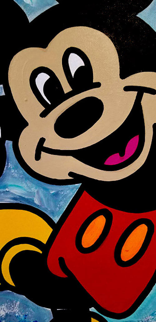 Mickey, Original Mixed Media on canvas, hand signed by artist ,Jozza, 16x20
