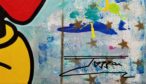 Mickey, Original Mixed Media on canvas, hand signed by artist ,Jozza, 16x20