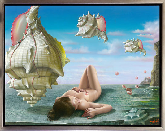 Sonidos Del Mar, Nude Art, limited edition giclee by Nelson Calderon, 38x30