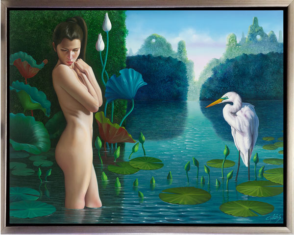 La Flor Dormida, Nude Art, limited edition giclee by Nelson Calderon, 38x30