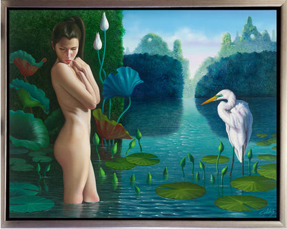 La Flor Dormida, Nude Art, limited edition giclee by Nelson Calderon, 38x30