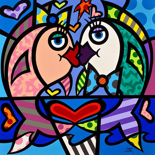 Love Everywhere, limited edition color giclee on canvas, signed by Jozza, 30X30