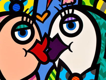 Love Everywhere, limited edition color giclee on canvas, signed by Jozza, 30X30