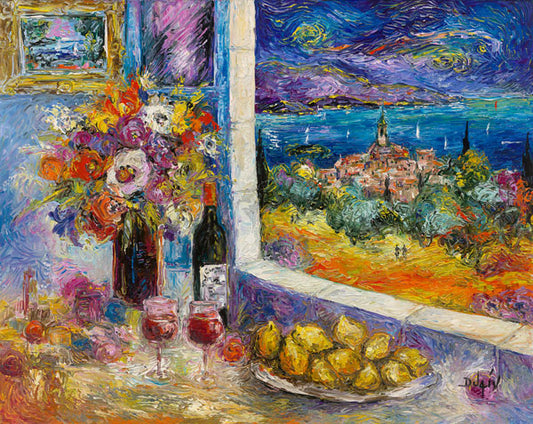 Van Gough Home, limited edition embellished giclee on canvas by Duaiv, 36x28