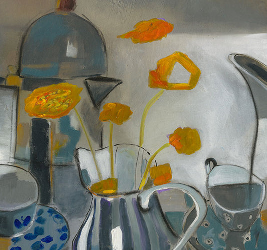 Poppies, limited edition on canvas by Azarin, 40x30  framed and ready to hang