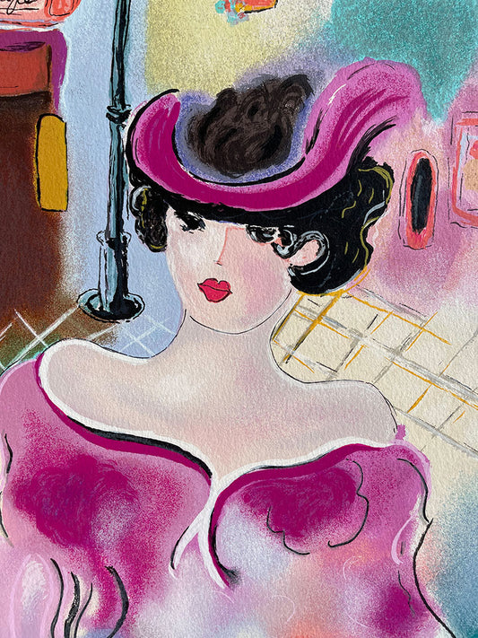 Lily, limited-edition serigraph on cotton paper by Zule, 22X43