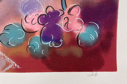 Cafe Dorrego, limited-edition serigraph on cotton paper by Zule, 46X33
