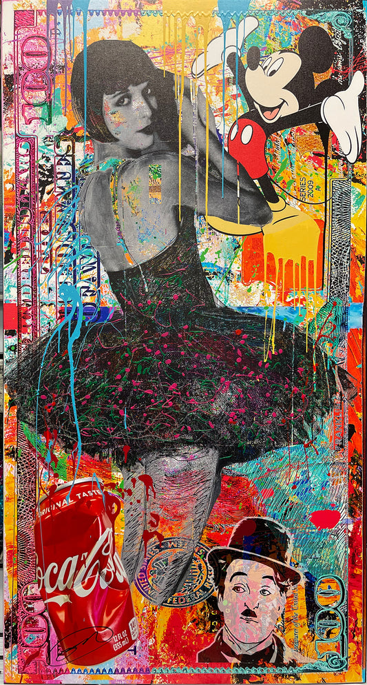 Homecomming, original mixed media on canvas by Oliver Neilson, 32x60