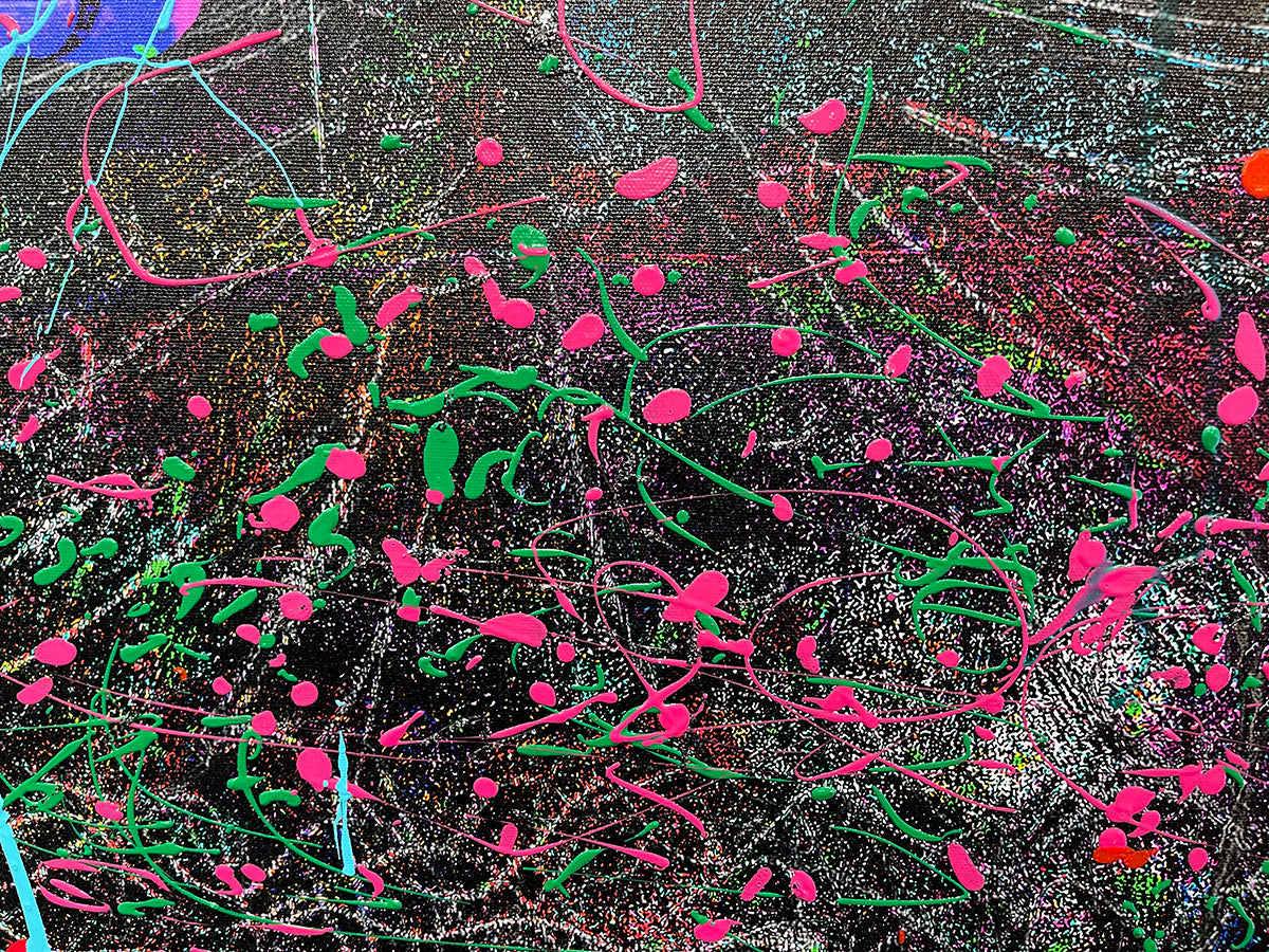 Homecomming, original mixed media on canvas by Oliver Neilson, 32x60
