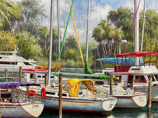 Below Deck, limited edition giclee on canvas by Paul Wren, 48x36