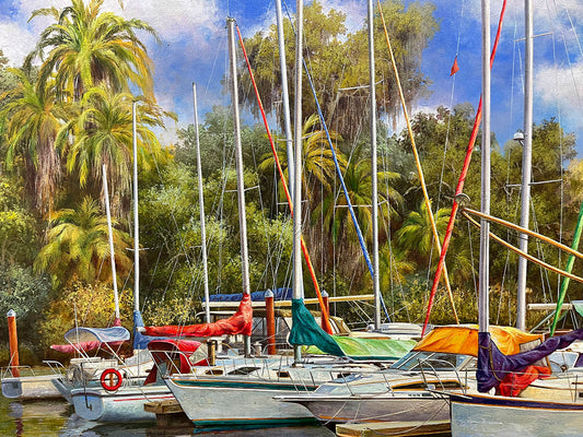Into the Cove, limited edition giclee on canvas by Paul Wren, 45x30